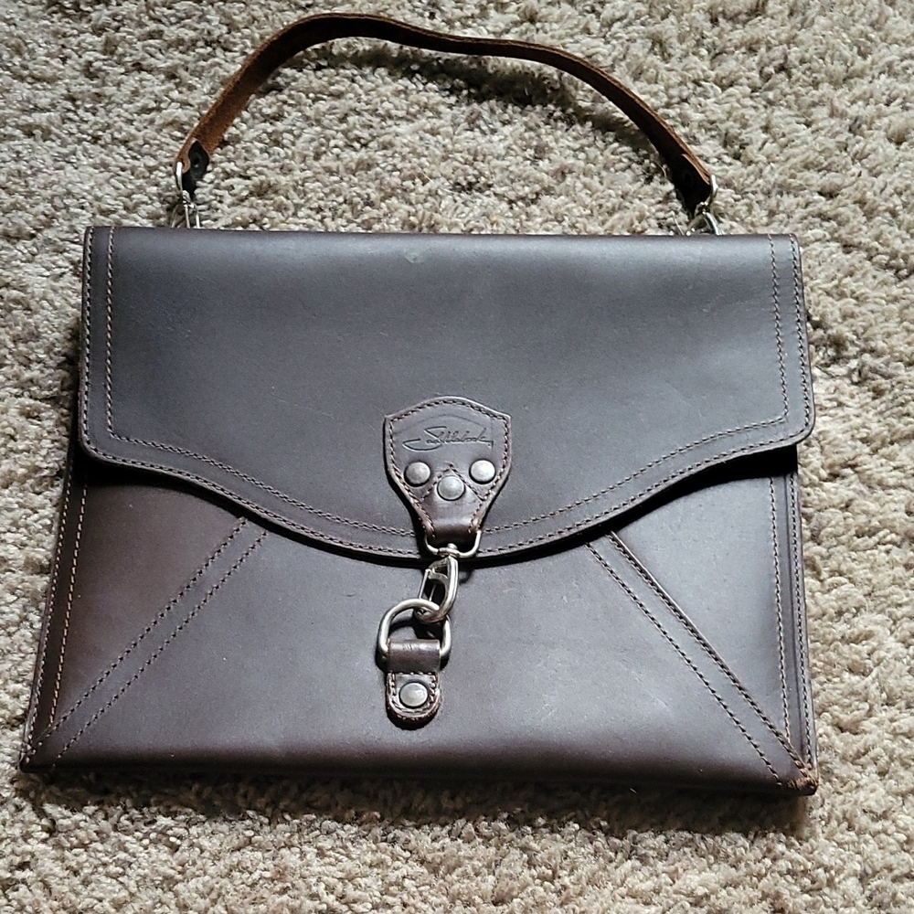 Leather Envelope Clutch